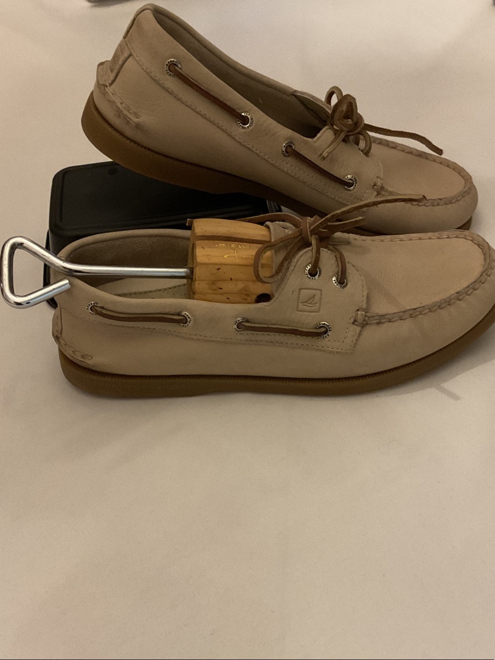 Sperry Top-Seider Men's Beige/Tan Leather Boat Shoes